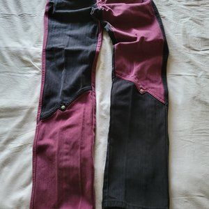 Vintage Western Ethics Two-tone Cowgirl Jeans - Size XS Wine/Black